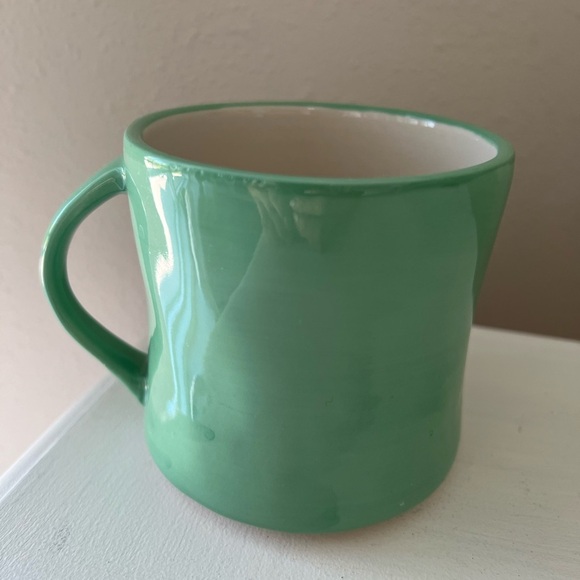 Anthropologie Monogrammed Letter 'S' Mug | Hand Painted | Muted Green - Picture 3 of 8